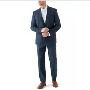 M1 BOSS Hugo Boss Men's Navy Striped Blazer‎ Pants 2 Piece Suit Set